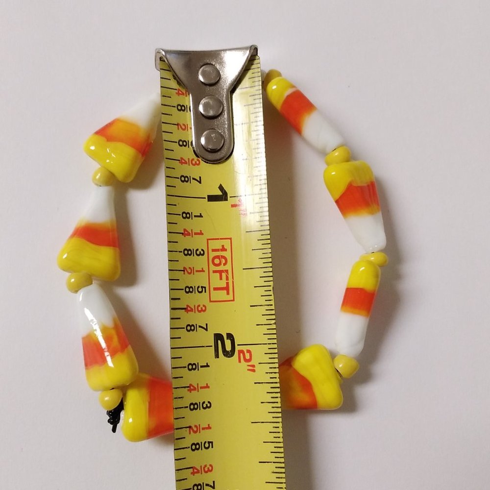 Candy corn homemade bracelet💛🧡 - Picture 4 of 4